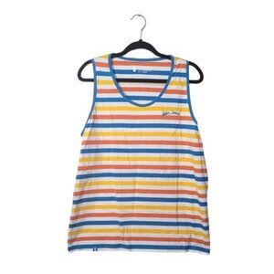 Dutch Bros Coffee Nautical Striped Tank Top
